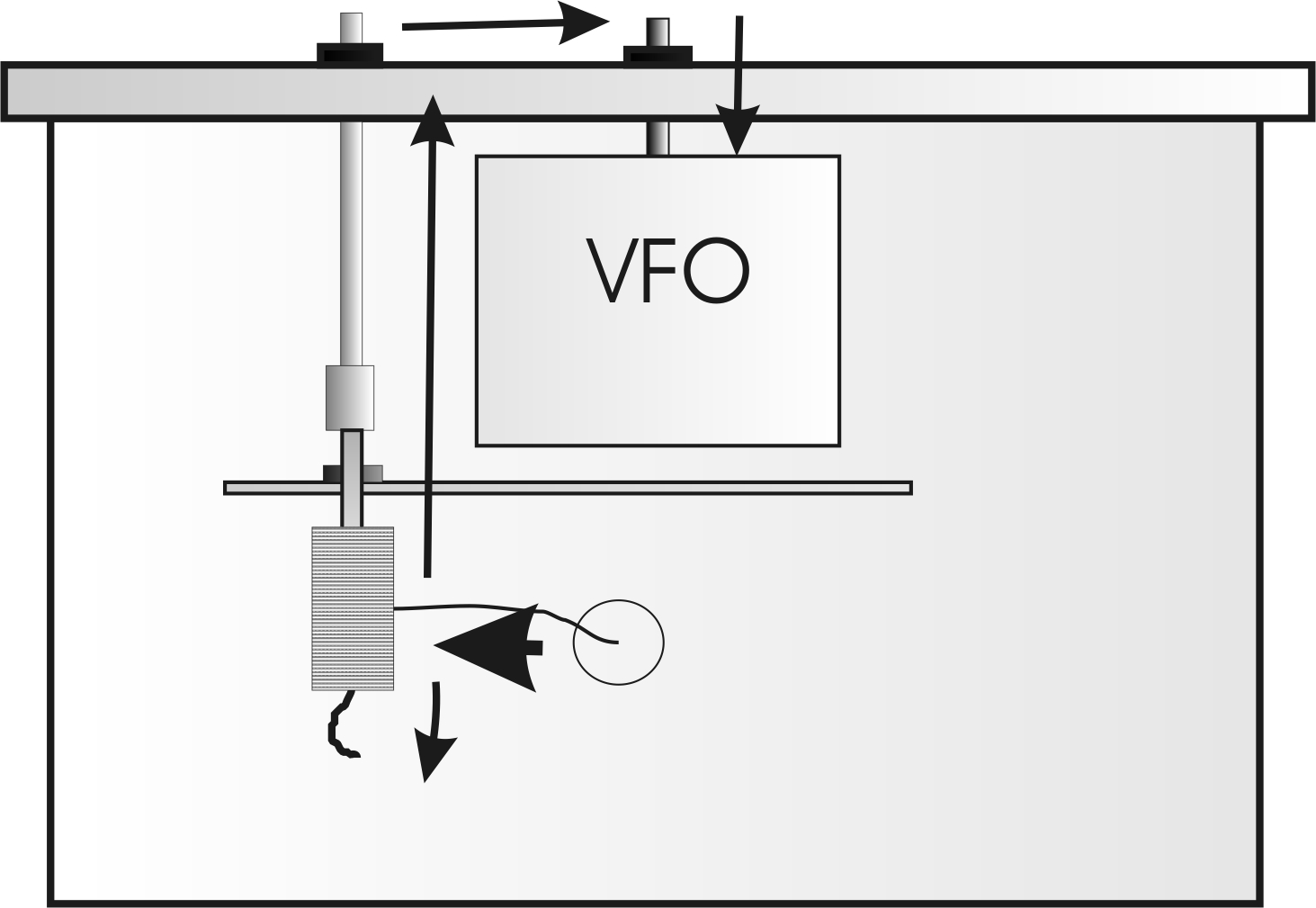 Johnson VFO chirp frequency jump